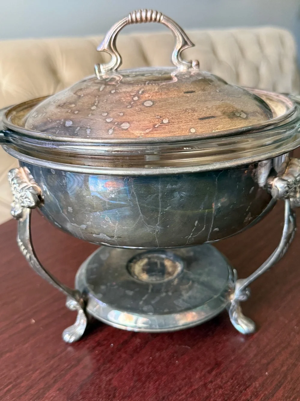 Silver Plated Chafing Dish With Anchor Hoching 2QT Baking Dish